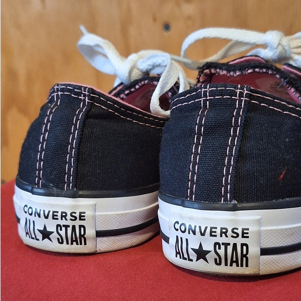 Converse All Star Sneakers  8 W/ 6 M Black Canvas Streetwear Skater Athleisure - Picture 4 of 8